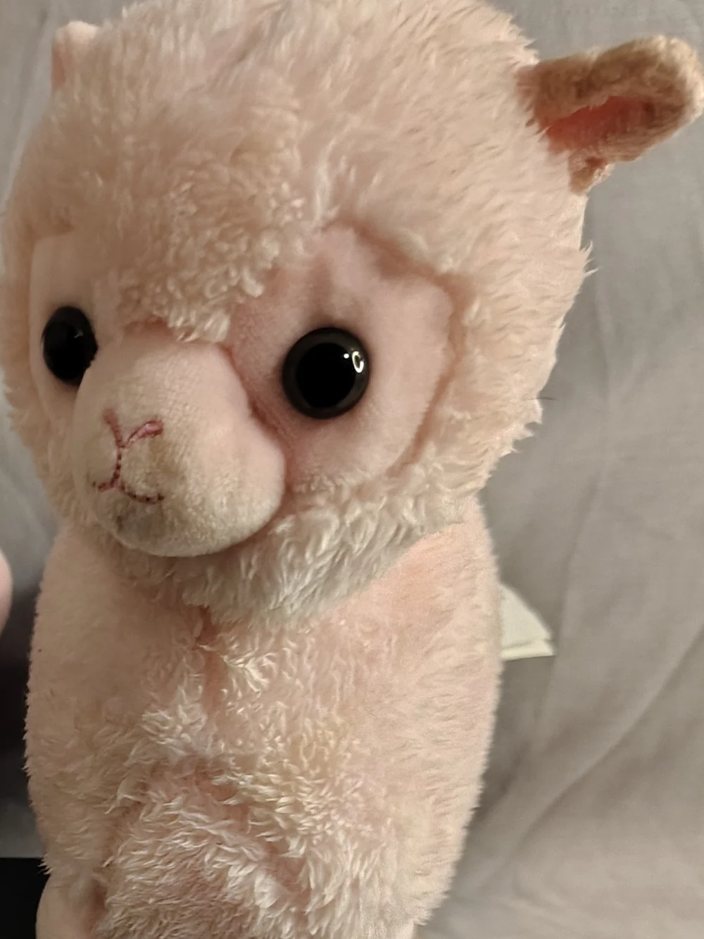 Kellytoy Pale Pink Alpaca Plush - Soft Blush Cuddly Toy